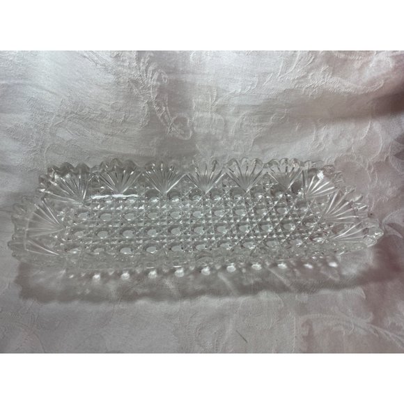 Early American Pressed Glass Celery Dish Antique Beautiful - Picture 5 of 5